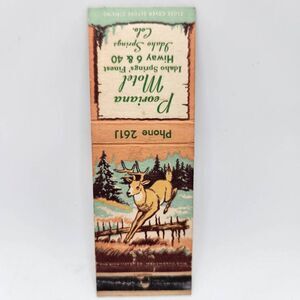 Vintage Matchcover Peoriana Motel Idaho Springs Colorado Deer Graphic
